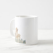 ゴールデンレトリバー家族とマグカップ コーヒーマグカップ (正面左)