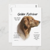 ゴールデンレトリバー履歴デザイン ポストカード (正面/裏面)