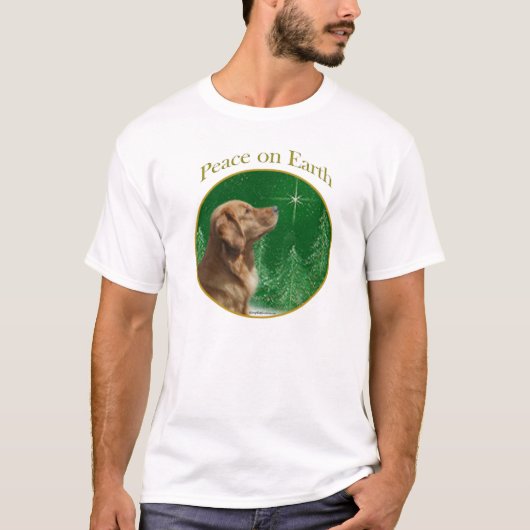 ゴールデンレトリバー平和 Tシャツ (正面)