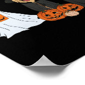 ゴールデンレトリバー幽霊ハロウィーントリックまたはトリートド ポスター (角)