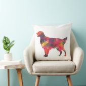 ゴールデンレトリバー幾何学模様シルエット クッション (椅子)