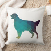 ゴールデンレトリバー幾何学模様シルエット クッション (ブランケット)