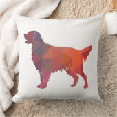 ゴールデンレトリバー幾何学模様シルエット クッション (ブランケット)