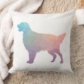 ゴールデンレトリバー幾何学模様シルエット クッション (ブランケット)