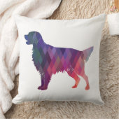 ゴールデンレトリバー幾何学模様シルエット クッション (ブランケット)