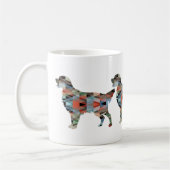 ゴールデンレトリバー幾何学模様シルエット コーヒーマグカップ (左)