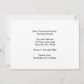 ゴールデンレトリバー引っ越しましたかわいい犬の動き 案内状 (裏面)
