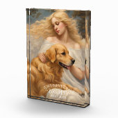 ゴールデンレトリバー愛は決して死なない記念写真Bl フォトブロック (右)