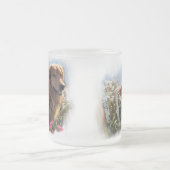 ゴールデンレトリバー愛好家への贈り物 フロストグラスマグカップ (中央)