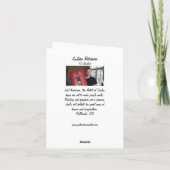 ゴールデンレトリバー折り畳みグリーティングカード カード (裏面)