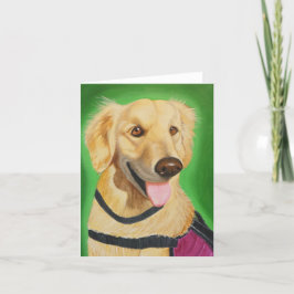 ゴールデンレトリバー折り畳みグリーティングカード カード