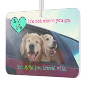 ゴールデンレトリバー旅行友情 カーエアーフレッシュナー (左)