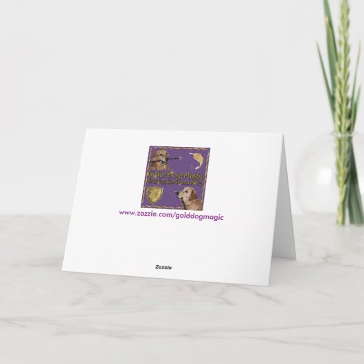 ゴールデンレトリバー最高傑作アーティスト誕生日 カード (裏面)