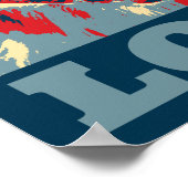 ゴールデンレトリバー様式化ラブポスター ポスター (角)