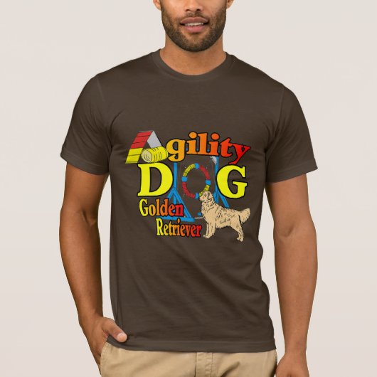 ゴールデンレトリバー機敏性ギフト Tシャツ (正面)
