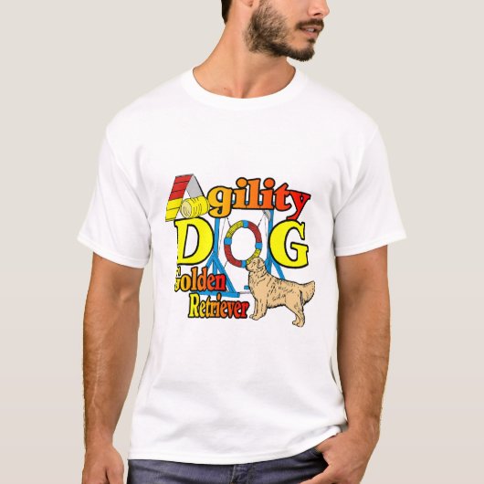 ゴールデンレトリバー機敏性ギフト Tシャツ (正面)