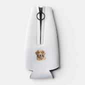 ゴールデンレトリバー水彩プリントドッグアートギフトワット ボトルクーラー (裏面)