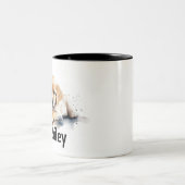 ゴールデンレトリバー水彩マグ ツートーンマグカップ (中央)