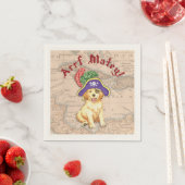 ゴールデンレトリバー海賊 スタンダードカクテルナプキン (インサイチュ)