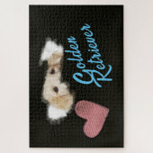 ゴールデンレトリバー無地のアイズカラー1000ピース ジグソーパズル (縦)