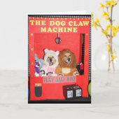 ゴールデンレトリバー爪機誕生日 カード (黄色い花)