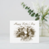 ゴールデンレトリバー父の日はがき ポストカード (スタンド正面)