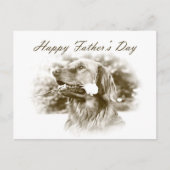 ゴールデンレトリバー父の日はがき ポストカード (正面)