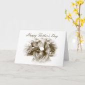 ゴールデンレトリバー父の日札 カード (黄色い花)