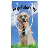 ゴールデンレトリバー父の日 スモールペーパーバッグ (正面)