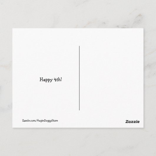 ゴールデンレトリバー犬のインディペンデンスデイグラス ポストカード (裏面)
