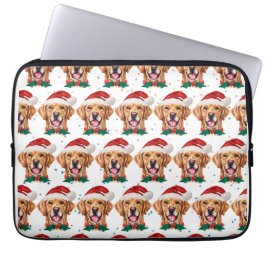 ゴールデンレトリバー犬のクリスマス ラップトップスリーブ