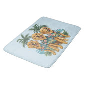 ゴールデンレトリバー犬のハワイアンシャツ バスマット (アングル)