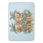 ゴールデンレトリバー犬のハワイアンシャツ バスマット (正面縦)