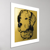 ゴールデンレトリバー犬のプロフィール 箔ポスター (レイダウン)