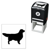 ゴールデンレトリバー犬の品種のシルエット セルフインキングスタンプ (インサイチュ)