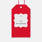 ゴールデンレトリバー犬の喜びへ世界のクリスマス ギフトタグ (裏面)