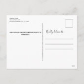 ゴールデンレトリバー犬の恋人かわいいメリークリスマスホー シーズンポストカード (裏面)