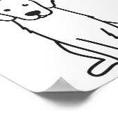 ゴールデンレトリバー犬の漫画 ポスター (角)
