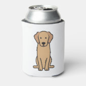 ゴールデンレトリバー犬の漫画 缶クーラー (缶裏面)