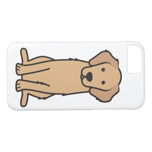 ゴールデンレトリバー犬の漫画 Case-Mate iPhoneケース (裏面(横))