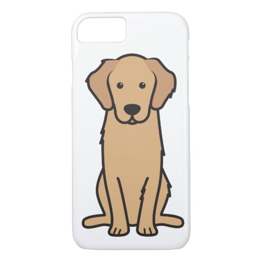 ゴールデンレトリバー犬の漫画 Case-Mate iPhoneケース (裏面)