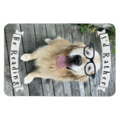 ゴールデンレトリバー犬の読方が マグネット (横)