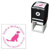 ゴールデンレトリバー犬の赤ちゃんシャワーピンク セルフインキングスタンプ (インサイチュ)