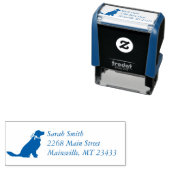 ゴールデンレトリバー犬の赤ちゃんシャワーブルーボーイ セルフインキングスタンプ (インサイチュ)