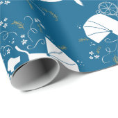 ゴールデンレトリバー犬の赤ちゃんシャワーブルーボーイ ラッピングペーパー (ロールコーナー)