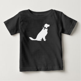 ゴールデンレトリバー犬の赤ちゃんシャワー ベビーTシャツ