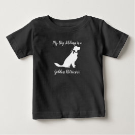ゴールデンレトリバー犬の赤ちゃんシャワー ベビーTシャツ