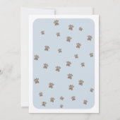 ゴールデンレトリバー犬の赤ちゃんシャワー 招待状 (裏面)