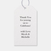 ゴールデンレトリバー犬の赤ちゃんシャワ男女兼用ー ギフトタグ (裏面)