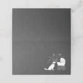 ゴールデンレトリバー犬の赤ちゃんシャワ男女兼用ー プレイスカード (外部開封)